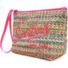 YPWGWRQLW MC2 Saint Barth Pochette in Rafia Intrecciata con Polsino (E)