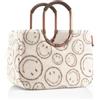 reisenthel loopshopper L - Borsa robusta con pratici scomparti in bottiglie PET riciclate, design affascinante e impermeabile, colore oro, Orsacchiotto sorridente cioccolato, L