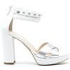Nero Giardini E218620D Sandali Donna in Pelle - Argento 38 EU