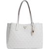 GUESS borsa a tracolla borsa da ufficio con scomparto per laptop Noelle II Tech Tote Bone Logo grigio chiaro