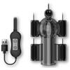 Future of your pleasure Sensual FOPS Stimolatore Gluteo con Vibrazione Nero - 10,6 cm Cover Peniana con 20 Modalità, Funzione Anello Peniano e Cavo di Carica USB Lungo per Uomini N05-23