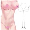 YangShion Pinze per Capezzoli con Collana - Morsetti per Capezzoli Regolabili, Stimolatore per Clitoride e Labbra, Giochi Sessuali Hot per Coppia, Nipple Clamps per Donna