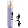 Ziyonix Taglia Peli Naso, Tagliapeli Naso e Orecchie Ricaricabile USB, LCD Display, Rasoio Orecchie e Naso per Uomini e Donne (Viola)