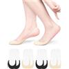 Becellen 4 Paia Calzini Fantasmini Donna, Invisibili Salvapiede Traspiranti Slingback Calze Mezze Calze con Gel Antiscivolo