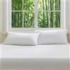 Sonive Federe Cuscino 40x80 cm, Set di 2, Cuscini Decorativi in Fibra di Bambù Morbida per Divano, Soggiorno, Camera da Letto Bianco