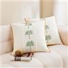 Sonive Federe Cuscino 40x40 cm, Set di 2, Cuscini Decorativi in Ricamo Tessuto Morbido per Divano, Soggiorno, Camera da Letto Bianco