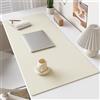 Mozzeilee Tappetino da scrivania, protezione per tavolo in pelle PU, antiscivolo, per ufficio, computer, scrivania, impermeabile, grande tappetino per mouse da gaming, per lavoro, casa, scuola (bianco, 60 x 40