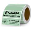 YIKIADA Etichette Termiche Autoadesive 25 X 76 mm Verdi Adesivi Colori Rimovibili Stampabili Impermeabili per Logo Codice a Barre QR inventario 500 pezzi per Rotolo