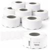 DOREE 10x etichette prezzi 26mm×12mm bordo ondulato 1400/rotolo | Etichette bianche bordo ondulato linea singola 26×12mm compatibili con Avery 1/6,1/8;Meto 626,826;BLITZ C8,C10;Tovel K6,K10