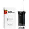 Whites Beaconsfield Idropulsore Dentale Portatile Elettrico Nero con Serbatoio da 230 ml - Irrigatore Orale con Modalità Regolabili - Pulitore Denti ad Acqua per Gengive Sensibili - Ricaricabile