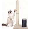 Nobleza Tiragraffi per Gatti 60cm - Palo con Corda di Sisal Naturale, Spazzola Massaggiante in Silicone e Palla Sospesa, Base Stabile, Colore Beige