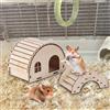 Generic Casa in legno per criceti | Casetta in legno per criceti | per gabbie per nascondigli per piccoli animali, porcellini d', topi, criceti