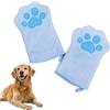 CavspkArt 2 guanti per la pulizia del cane per cani e gatti, in morbida microfibra per animali domestici, guanti in pile di corallo, guanti assorbenti per animali domestici, guanti a forma di zampa di