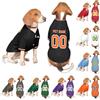 Generico Maglia per cani personalizzata, camicie in jersey personalizzate per animali domestici con nome/numero/logo, regalo in jersey con bottoni personalizzati per cani di piccola taglia media (Stile 6)