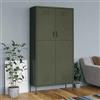 Zentexion Armadio verde oliva, 90 x 50 x 180 cm, in acciaio, multifunzione, con scomparti regolabili e asta appendiabiti, per camera da letto, corridoio, soggiorno, cameretta dei bambini, soluzione