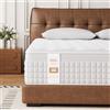 Hieptos Materasso 120 x 200 cm, altezza 30 cm, durezza H3 H4, materasso a molle insacchettate a 9 zone, con schiuma confortevole, materasso ortopedico ergonomico, certificato Oeko-Tex & CertiPUR, per