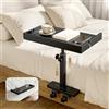 Eirolace Tavolino da letto da appendere, comodino regolabile in altezza, con supporto per cavi, tavolino per soggiorno, camera da letto, piccolo tavolino da caffè per divano, divano e caffè