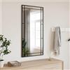 Sophrelle Specchio da Parete Nero 50x100 cm Rettangolare in Ferro Nero,358630