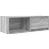 Mhdvray Mobile TV sospeso, grigio sonoma, 80 x 31 x 25,5 cm, mobile TV a parete in legno, mobile TV sospeso con 1 cassetto e 1 scomparto, per soggiorno e TV