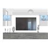 B BELINI GROUP Belini MILANO 1 Parete Attrezzata Mobile TV 300cm Bianco Lucido/Grigio Opac