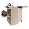 MOHOME Asse da Stiro Mobile A Scomparsa Già Montato Legno Nobilitato Olmo Multiuso Salvaspazio 3 Cassetti Dimensioni 89 x 44 x 57 cm Rotelle Trasportabili Colore Mollettone Assortito