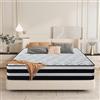 YIDATONG Materasso Memory 160x200 Matrimoniale Ortopedico, Materassi letto HR + Blue Lattice, Molle Insacchettate, Alto 28cm Rigidità Media, Ergonomico 10 Zona Comfort, Anallergico e Antibatterico, Oeko-Tex