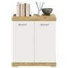 AVANTI TRENDSTORE - Pagno - Cassettiera a 2 ante battenti e 1 ripiano interno, realizzato in legno laminato. Disponibile in 2 colori diversi. Dimensioni LAP ca. 80x90x50 cm