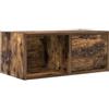 Mhdvray Mobile TV sospeso, in legno di rovere affumicato, 60 x 31 x 25,5 cm, con 1 cassetto e 1 scomparto, per soggiorno