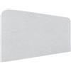 DHOME Testiera Imbottita Liscia Curva in Tessuto Aqualine Altezza 70cm da Parete Fonoassorbente Testiere Assorbenti Testata Letto Camera da Letto (Bianco, 160cm)
