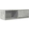 Mhdvray Mobile basso per TV sospeso, grigio cemento, 80 x 31 x 25,5 cm, in legno, con cassetto e scomparto, salvaspazio, per soggiorno