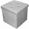 Russo Tessuti Puff Box Contenitore Pieghevole Poggiapiedi Velvet Velluto Arredo LIVIG Home -Crystal Grigio
