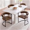 Ya-Home Set di 4 Sedie da Pranzo Sedie da Cucina in PU, Marrone | set di 4 sedie sala da pranzo sedie da cucian sedie imbottite in PU
