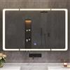 FORABAMB Specchio Bagno Contenitore 90x17x60 cm, Specchiera Bagno, Bianco