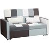 Totò Piccinni Divano Letto PRESTODORMO 2 Posti pronto letto con Cuscini (Con Braccioli, Patchwork Elegant)