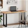 Generico Piano Tavolo Rettangolare 140x60x2cm in Legno Massello di Acacia, Scrivania in Legno Robusta e Stabile per Sala da Pranzo, Soggiorno o Ufficio Domestico, Finitura Naturale a Olio