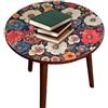 kivrimlarv Round Wooden Side Table | Patio Outdoor Tea Table & Sofa Drinks Desk | Versatile Coffee Snack Table, Durable Bedside End Table for Garden, Porch, Living Room, Bedroom Décor