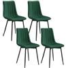 Klihome Set di 4 Sedie Sala da Pranzo, Sedie da Cucina senza Braccioli