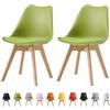 mcc direct Set di 2 sedie da cucina, ufficio, design Eva (verde)