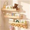 Eirolace Murales - Set di 3 piani Murales per adulti, 3 compresse con ganci, 40 cm, Montessori per Champagne Salone, Ideale per Livres e Decorazione