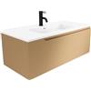 Parama Mobile Bagno Sospeso 100 cm 1 Cassetto Sabbia Opaco Con Lavabo Mod. Ardenne