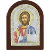 Holyart Icona Cristo Pantocratore colorata bilaminato Valenti Argenti 23x18 cm