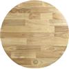 QLLY Scrivania rotonda in legno massello, scrivania di ricambio all-in-one, piano di lavoro universale per tavoli e postazioni di lavoro, (naturale, 80 cm)