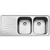 Smeg PRONTA CONSEGNA - SPEDIZIONE IMMEDIATA Smeg SP116S Lavello da Incasso 2 Vasche con Gocciolatoio a sinistra 116 x 50 cm Acciaio Inox Spazzolato Serie Alba