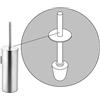 Cosmic Logic/Inox scopino WC con maniglia, WJC341R0095000, 3410095 Logic; Inox acciaio inox spazzolato/nero [Accessori Bagno > Accessori per Accessori Bagno]