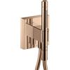 AXOR Starck Organic set doccia con presa d'acqua e supporto, 2 tipi di getto, 12626300, Starck Organic oro rosso [Rubinetteria Bagno > Set Doccia]