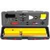 Xenmekrx Kit Rasatura Cartongesso, 6 Lame Inox, Asta Telescopica Regolabile, Valigetta Robusta per Applicazione Stucco, Finitura Muri, Lavori Interni, Cartongessista Pro(Yellow)
