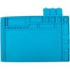 Helilyco Tappetino per saldatura, 45 x 30 cm, in silicone, magnetico, resistente al calore fino a 500 °C, antistatico, per riparazioni elettroniche, blu