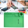 BONKZEBU Tappetino di Riparazione Elettronica in Silicone Resistente Alle Alte Temperature per la Classificazione dei Chip IC per Computer, Telefono Cellulare 15,7x11,8 Pollici (Verde)