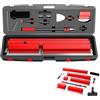 Xenmekrx Kit Rasatura Cartongesso, 6 Lame Inox, Asta Telescopica Regolabile, Valigetta Robusta per Applicazione Stucco, Finitura Muri, Lavori Interni, Cartongessista Pro(Red)