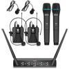 D Debra Debra Audio Pro UHF - Sistema di microfono wireless a 4 canali, con microfono la